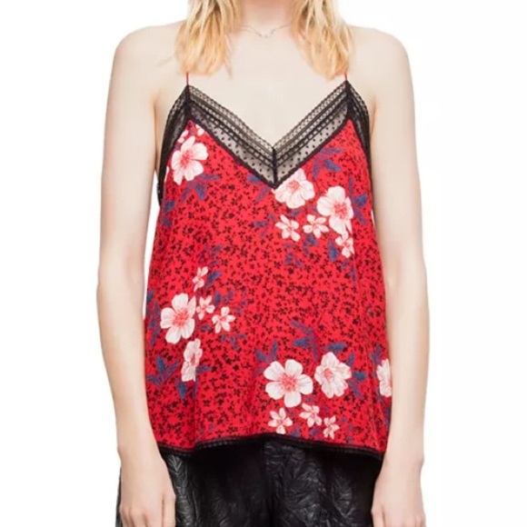 Zadig & Voltaire Christy Pensee Silk Camisole Top Size M - Picture 1 of 8